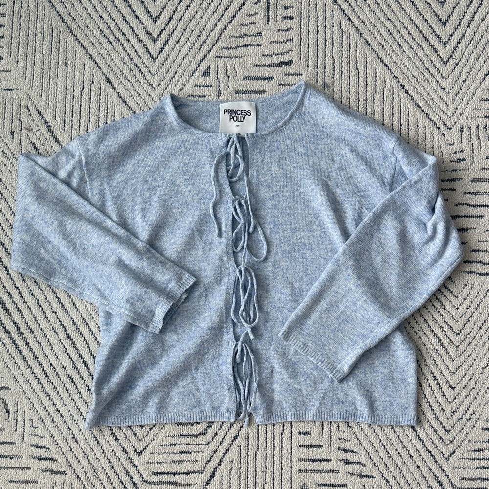 Princess Polly Blue Knit Cardigan